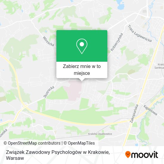 Mapa Związek Zawodowy Psychologów w Krakowie