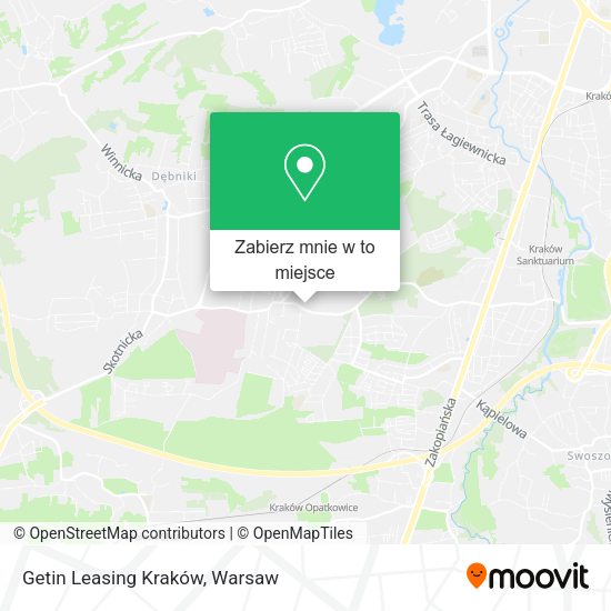 Mapa Getin Leasing Kraków