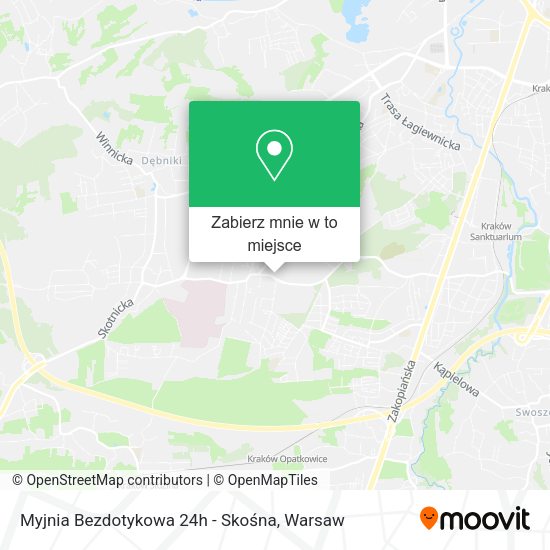 Mapa Myjnia Bezdotykowa 24h - Skośna