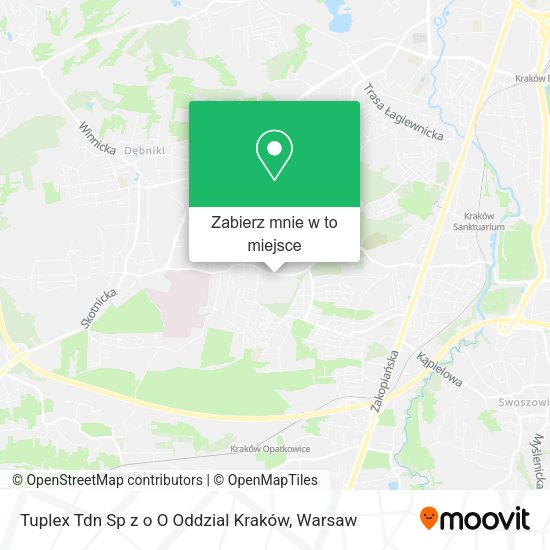 Mapa Tuplex Tdn Sp z o O Oddzial Kraków