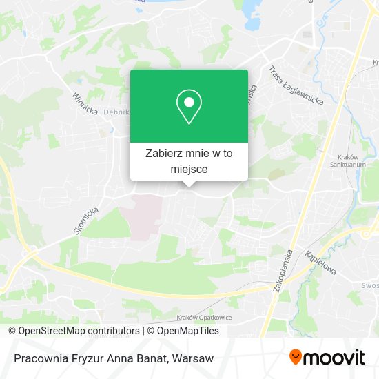 Mapa Pracownia Fryzur Anna Banat