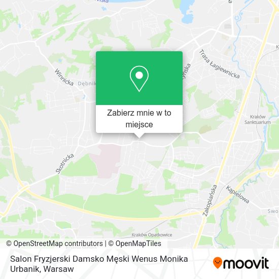 Mapa Salon Fryzjerski Damsko Męski Wenus Monika Urbanik