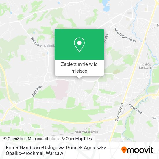 Mapa Firma Handlowo-Usługowa Góralek Agnieszka Opałko-Krochmal