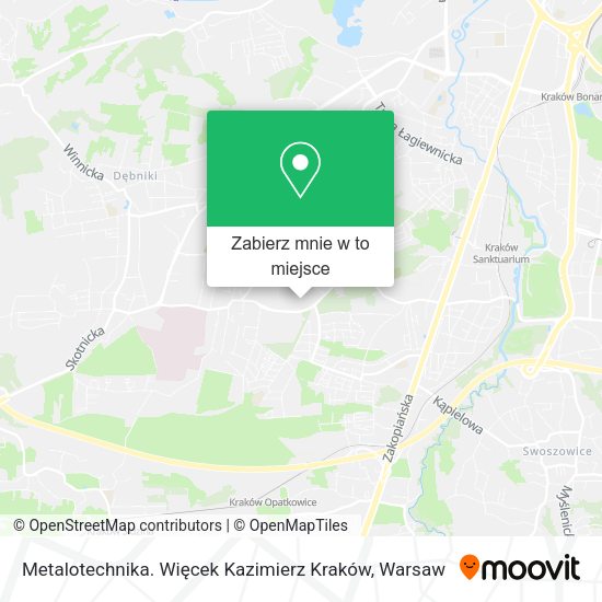 Mapa Metalotechnika. Więcek Kazimierz Kraków