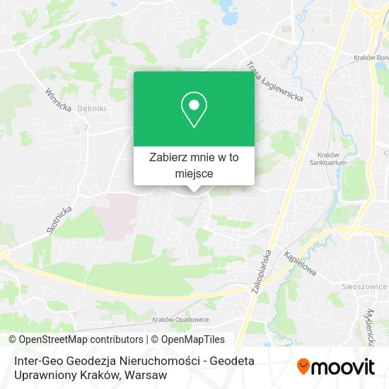 Mapa Inter-Geo Geodezja Nieruchomości - Geodeta Uprawniony Kraków