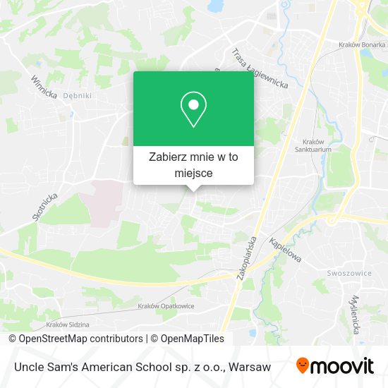 Mapa Uncle Sam's American School sp. z o.o.