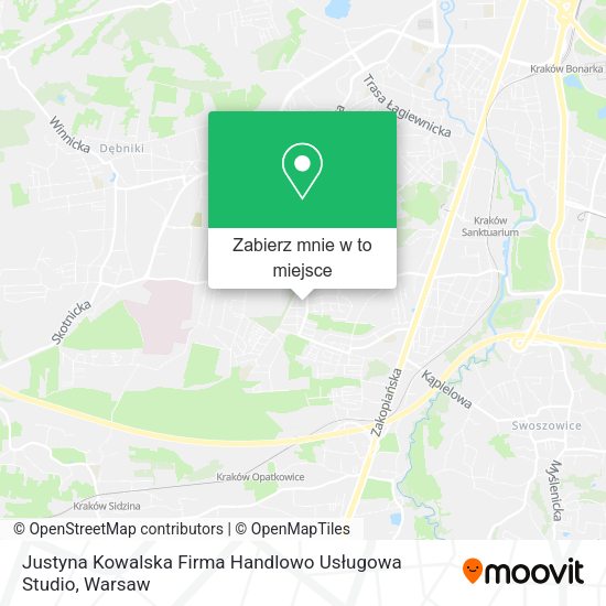 Mapa Justyna Kowalska Firma Handlowo Usługowa Studio