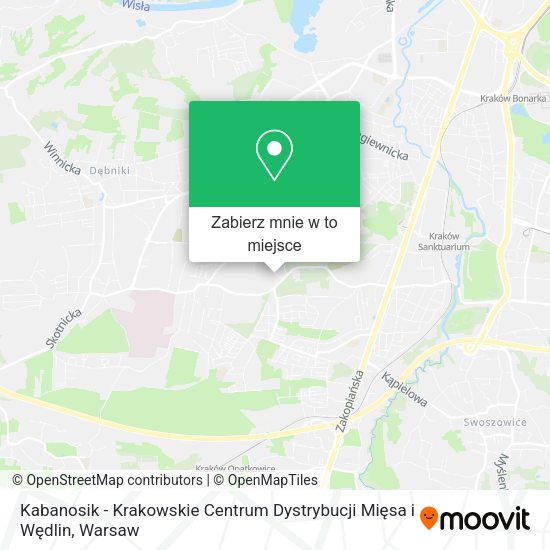 Mapa Kabanosik - Krakowskie Centrum Dystrybucji Mięsa i Wędlin