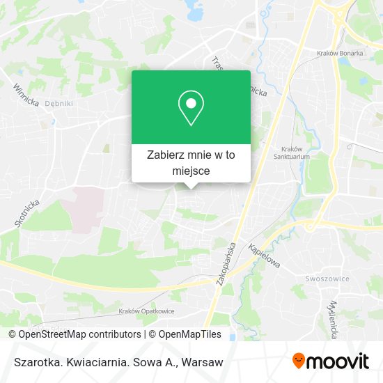 Mapa Szarotka. Kwiaciarnia. Sowa A.