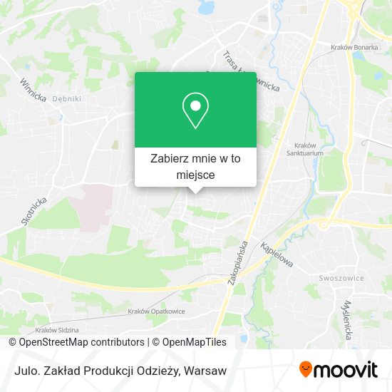 Mapa Julo. Zakład Produkcji Odzieży