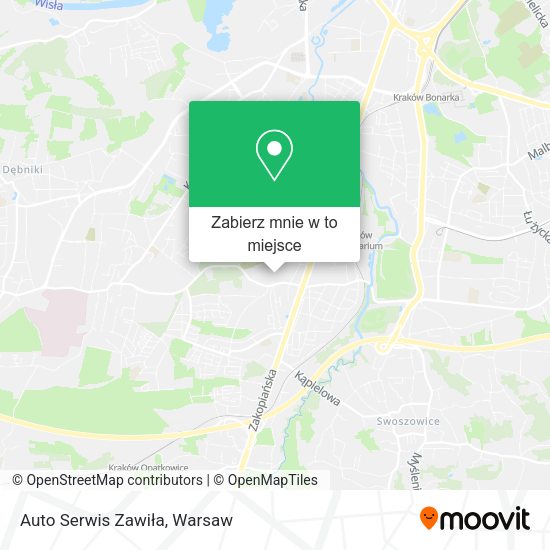 Mapa Auto Serwis Zawiła