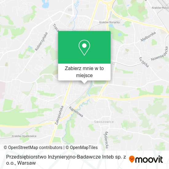 Mapa Przedsiębiorstwo Inżynieryjno-Badawcze Inteb sp. z o.o.