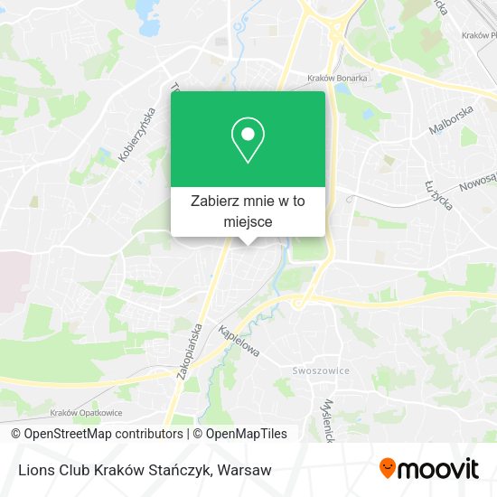 Mapa Lions Club Kraków Stańczyk