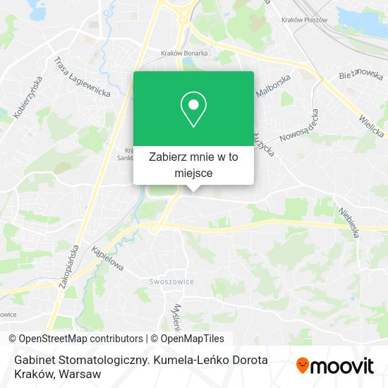 Mapa Gabinet Stomatologiczny. Kumela-Leńko Dorota Kraków