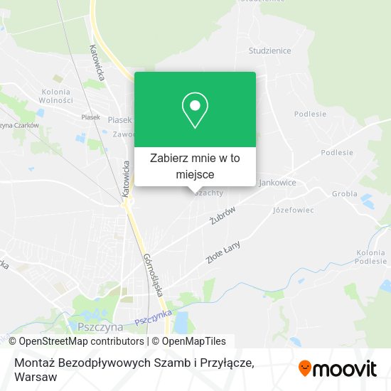 Mapa Montaż Bezodpływowych Szamb i Przyłącze