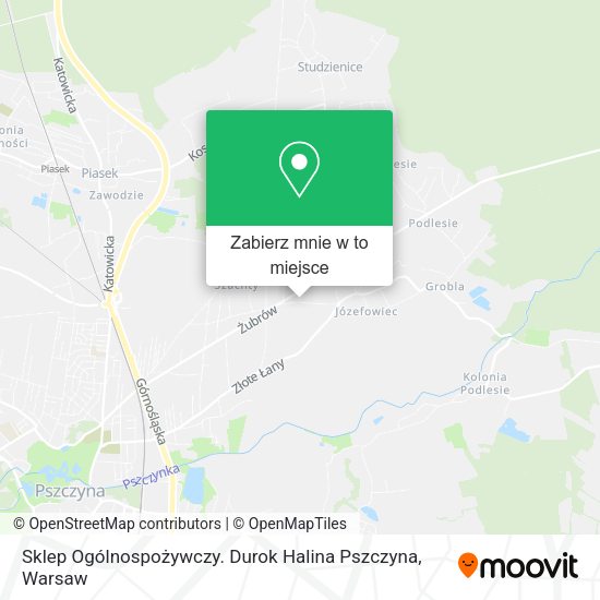 Mapa Sklep Ogólnospożywczy. Durok Halina Pszczyna