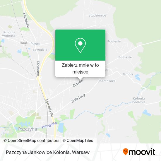 Mapa Pszczyna Jankowice Kolonia