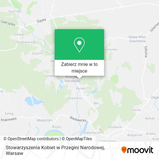 Mapa Stowarzyszenia Kobiet w Przegini Narodowej