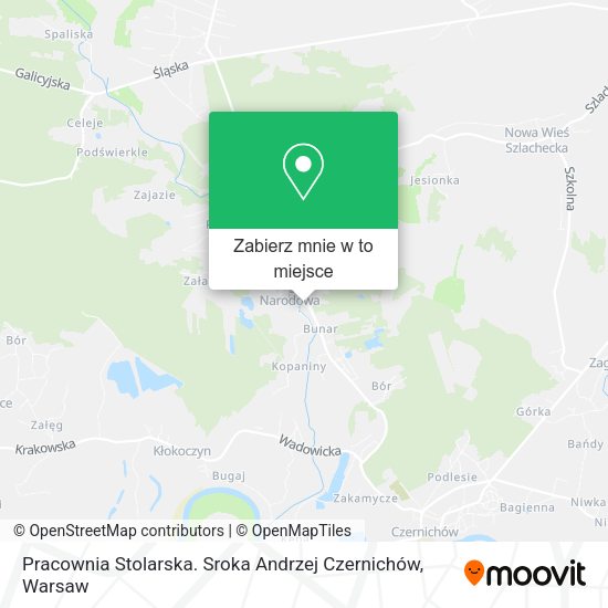 Mapa Pracownia Stolarska. Sroka Andrzej Czernichów