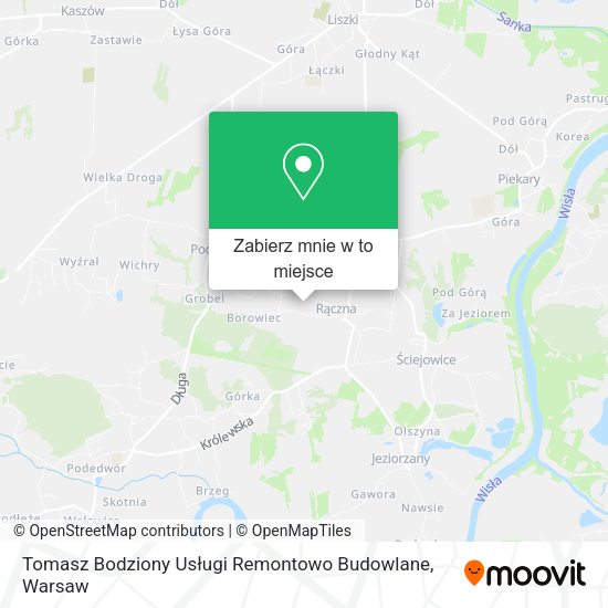 Mapa Tomasz Bodziony Usługi Remontowo Budowlane