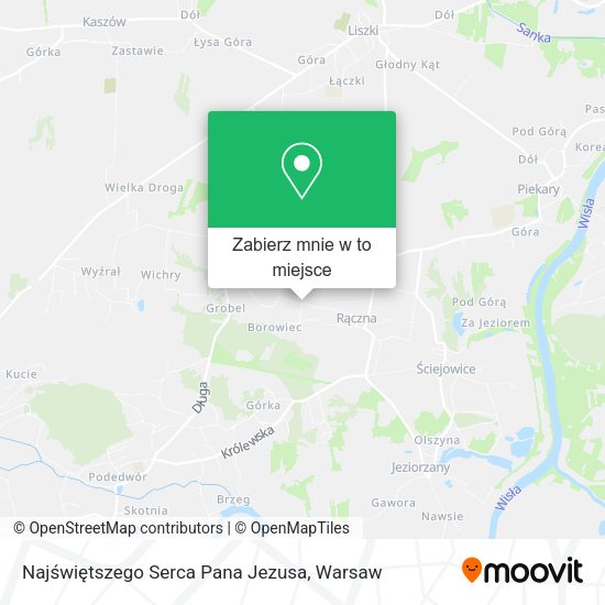 Mapa Najświętszego Serca Pana Jezusa