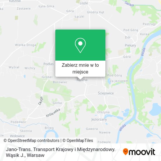 Mapa Jano-Trans. Transport Krajowy i Międzynarodowy. Wąsik J.