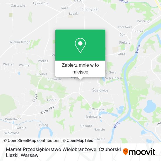 Mapa Mamet Przedsiębiorstwo Wielobranżowe. Czuhorski Liszki