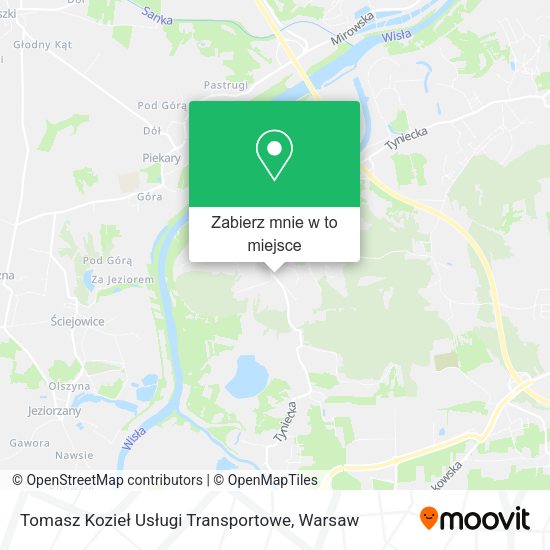 Mapa Tomasz Kozieł Usługi Transportowe