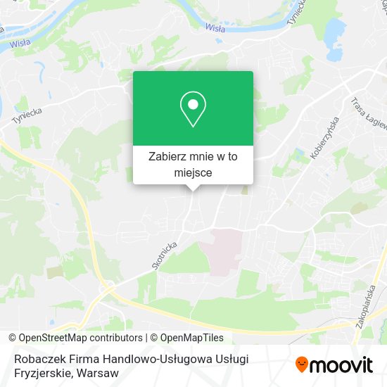 Mapa Robaczek Firma Handlowo-Usługowa Usługi Fryzjerskie