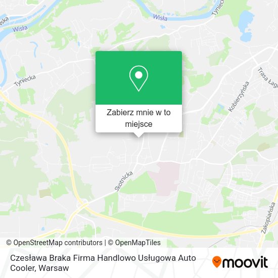 Mapa Czesława Braka Firma Handlowo Usługowa Auto Cooler