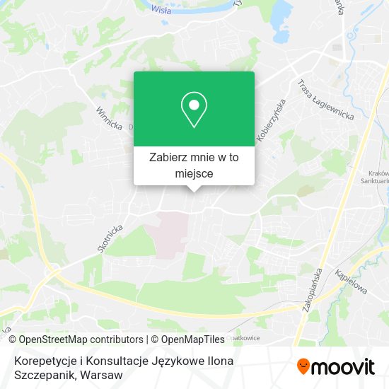 Mapa Korepetycje i Konsultacje Językowe Ilona Szczepanik