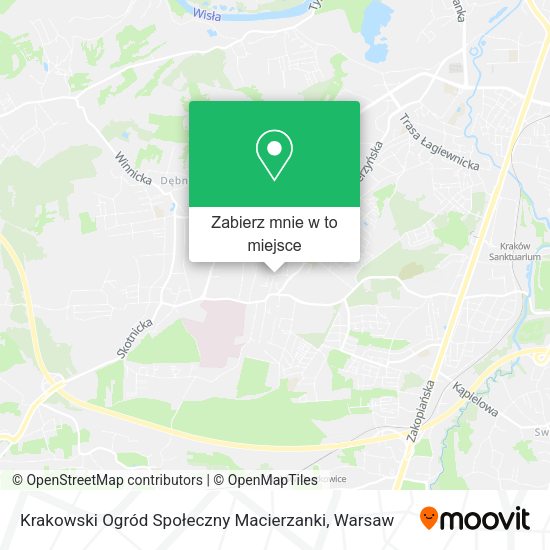 Mapa Krakowski Ogród Społeczny Macierzanki