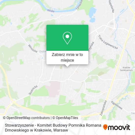 Mapa Stowarzyszenie - Komitet Budowy Pomnika Romana Dmowskiego w Krakowie