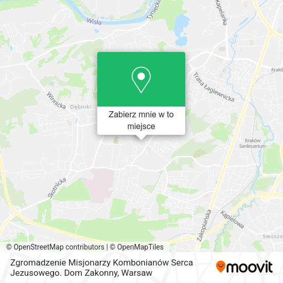 Mapa Zgromadzenie Misjonarzy Kombonianów Serca Jezusowego. Dom Zakonny