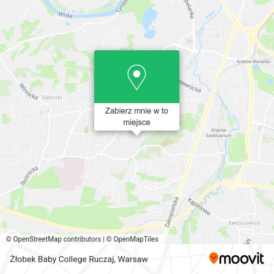 Mapa Żłobek Baby College Ruczaj