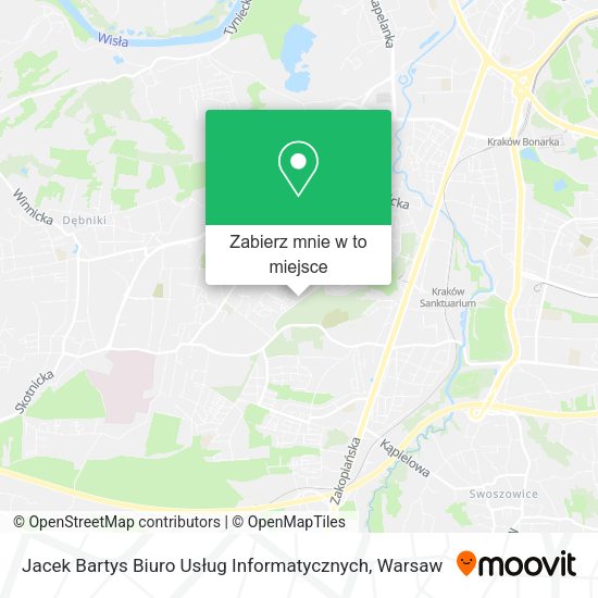 Mapa Jacek Bartys Biuro Usług Informatycznych