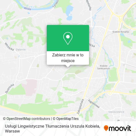 Mapa Usługi Lingwistyczne Tłumaczenia Urszula Kobiela