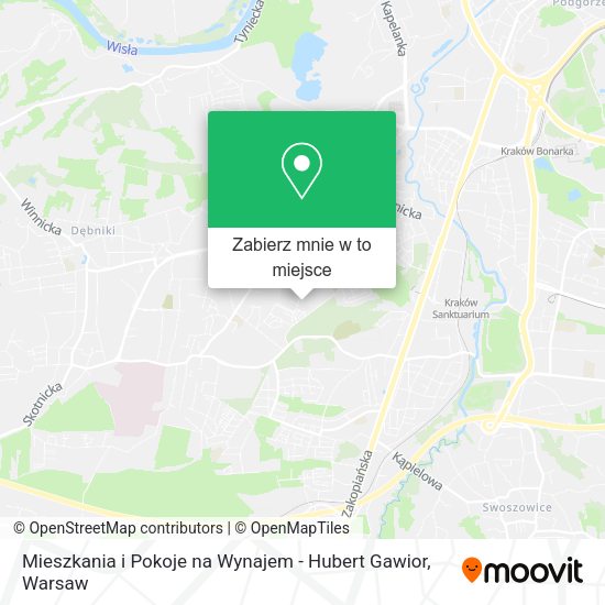 Mapa Mieszkania i Pokoje na Wynajem - Hubert Gawior