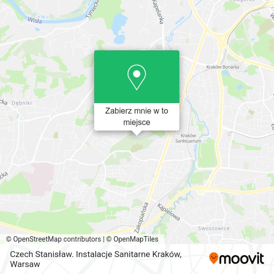 Mapa Czech Stanisław. Instalacje Sanitarne Kraków