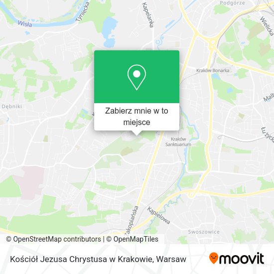 Mapa Kościół Jezusa Chrystusa w Krakowie