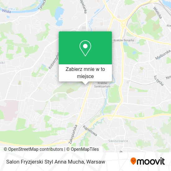 Mapa Salon Fryzjerski Styl Anna Mucha