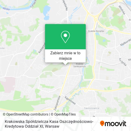 Mapa Krakowska Spółdzielcza Kasa Oszczędnościowo-Kredytowa Oddział XI