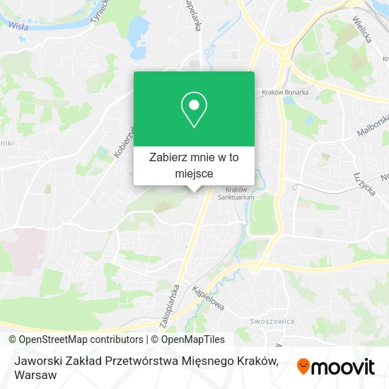 Mapa Jaworski Zakład Przetwórstwa Mięsnego Kraków