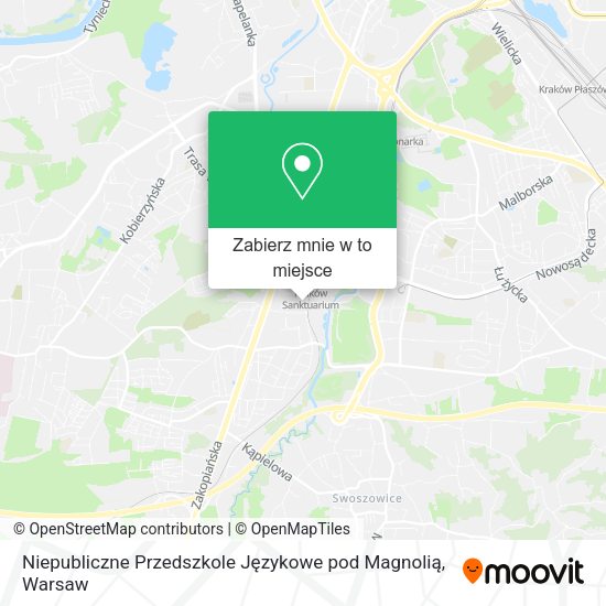 Mapa Niepubliczne Przedszkole Językowe pod Magnolią