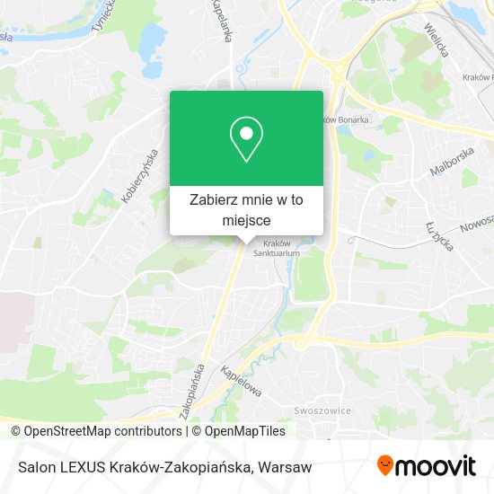 Mapa Salon LEXUS Kraków-Zakopiańska