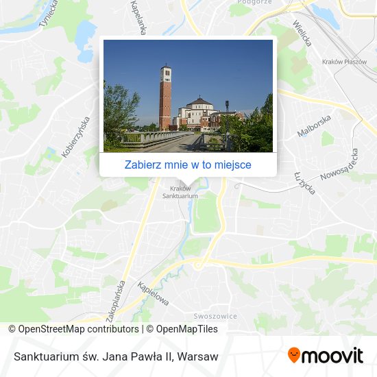 Mapa Sanktuarium św. Jana Pawła II