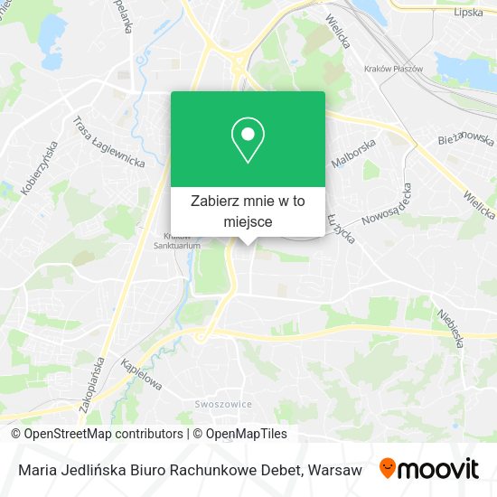 Mapa Maria Jedlińska Biuro Rachunkowe Debet