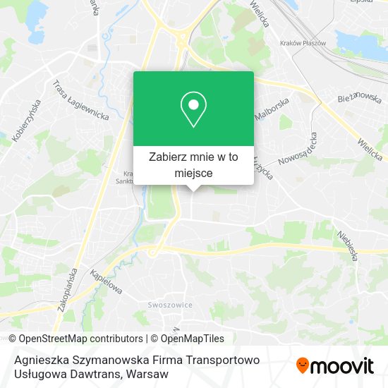 Mapa Agnieszka Szymanowska Firma Transportowo Usługowa Dawtrans