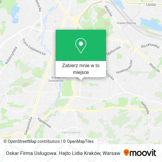 Mapa Oskar Firma Usługowa. Hajto Lidia Kraków