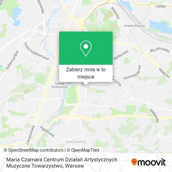 Mapa Maria Czamara Centrum Działań Artystycznych Muzyczne Towarzystwo